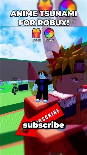 Using Anime to Survive Huge Tsunamis For Robux🤔Escape Tsunami For Brainrots! #roblox #escapetsunami