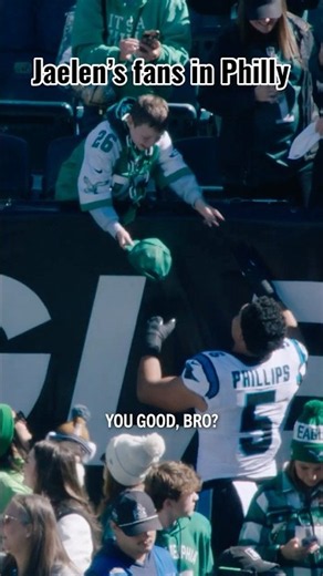 Jaelan Phillips meets with superfan in Philly #carolinapanthers
