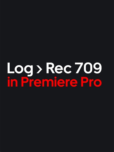 Log to Rec.709 in Premiere Pro Tutorial