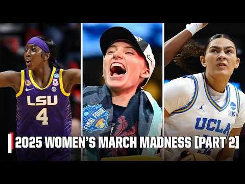 2025 NCAA Women's Basketball Tournament HIGHLIGHTS 🔥 ELITE 8 TO THE NATTY! 🍿 | ESPN Throwback