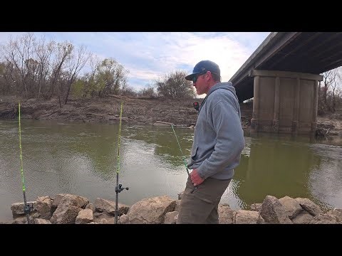 HUGE FISH Live Under THIS BRIDGE!!! (River Fishing)