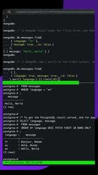 Structured Query Language (SQL) vs MongoDB Query Language (MQL)