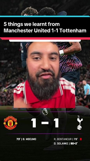 5 things we learnt from Manchester United 1-1 Tottenham reaction highlights #manchesterunited #manutd #tottenham #nayeemutd