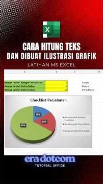 👍Belajar COUNTIF Excel + Pie Chart Otomatis