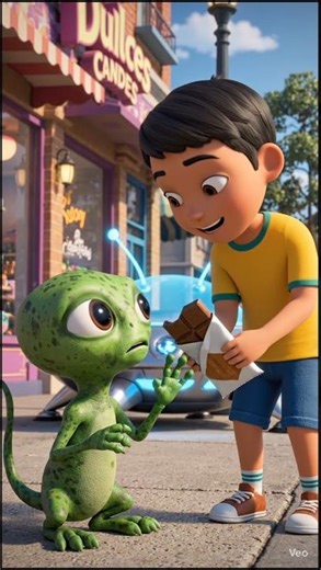 Alien 👾 Was Hungry for Chocolate 🍫👽 | Animated Short #funny #funnyvideo