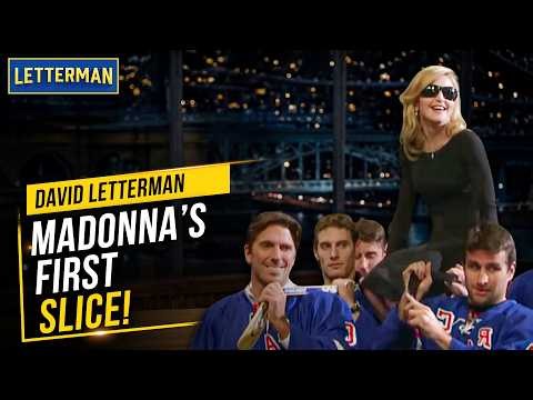Madonna's First Time Having NYC Pizza | David Letterman