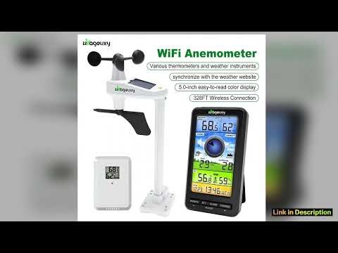 2025 WiFi Anemometer Weather Station Digital Thermometer Hygrometer With IndoorOutdoor Wind