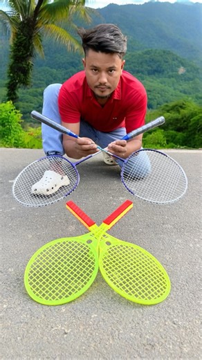 👉 Real vs Toy Badminton Racket Set Unboxing ✌️