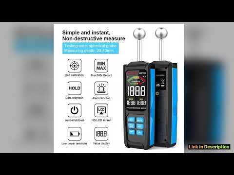 WM710A Digital Wood Moisture Meter Nondestructive Spherical Hygrometer Record Humidity Auto Detect