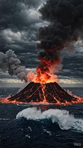 SubhanAllah! Lava Explosion Forms “Allah” | Unreal AI Visual #viral #trending #shorts