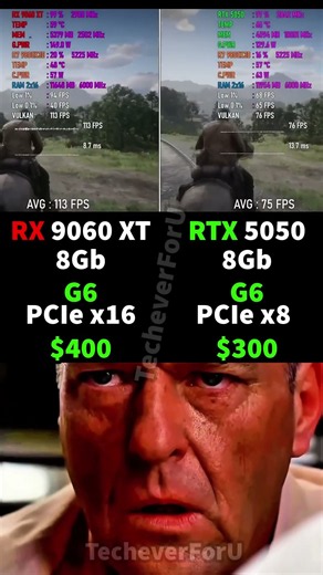 RX 9060 XT vs RTX 5050 ⚡ The GPU Battle You NEED to See! #benchmark #gtx1080ti #rtx5050