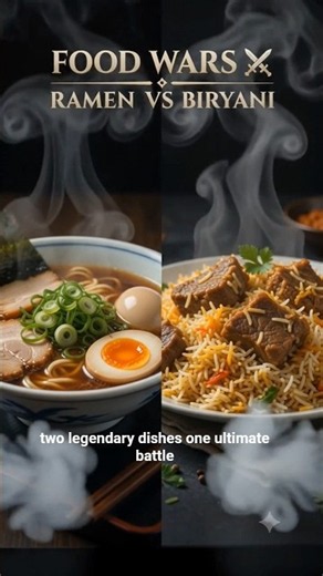 🍜 Ramen vs 🍛 Biryani | The Ultimate Food Battle🔥 #FoodWars #Ramen #Biryani #shorts