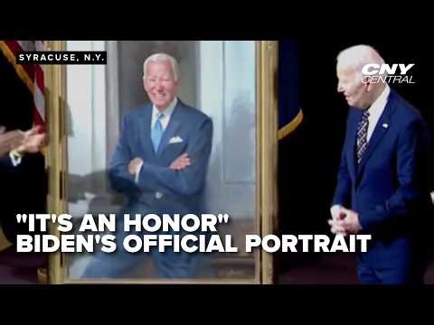 Former President Biden's official portrait unveiled at Syracuse University