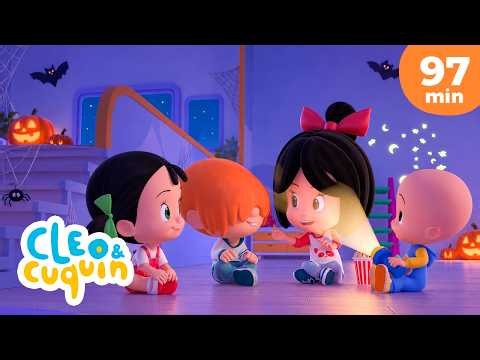 Halloween: Flashlight Stories 🔦 Episodes and Nursery Rhymes by Cleo and Cuquin | Children Songs