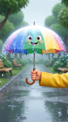 Little Umbrella Gets a Colorful Makeover #shorts #satisfying #cartoon