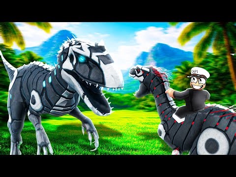 MECHA INDOMINUS REX vs MECHA INDORAPTOR in ROBLOX
