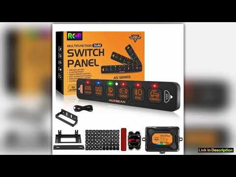 AUXBEAM AS SERIES 468 GANG RGB SLIM SWITCH PANEL TOGGLE MOMENTARY PULSED MODE SUPPORTED ONESIDED