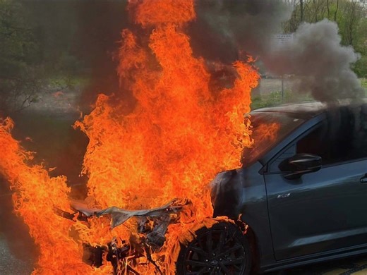 Car Erupted Into Flames After Striking Fire Hydrant In Wilton, Fire Officials Say