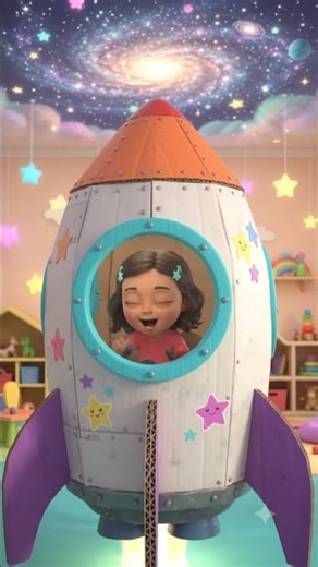 🚀 ROCKET SHIP ADVENTURE! 🌙 | Rocket Song for Kids | Blast Off! #Shorts #kids #cartoon