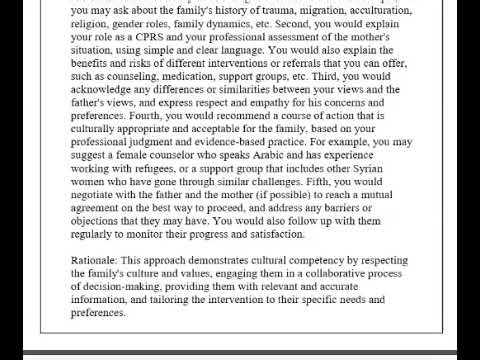 CPRS SPECIALIST Cultural Competency Review Exam Q & A 2026 (Complete And Verified Study material)