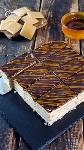 No Bake Caramel Biscuit Cake - No Oven, Just Layers of Caramel and Chocolate