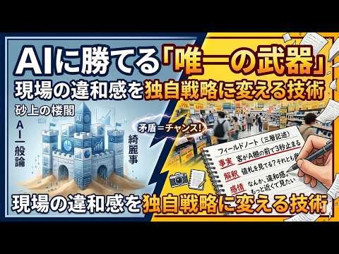 AI時代のマーケティング】AIに勝てる唯一の武器「自己観察」とは？戦略の解像度を劇的に高めるフィールドノートの技術