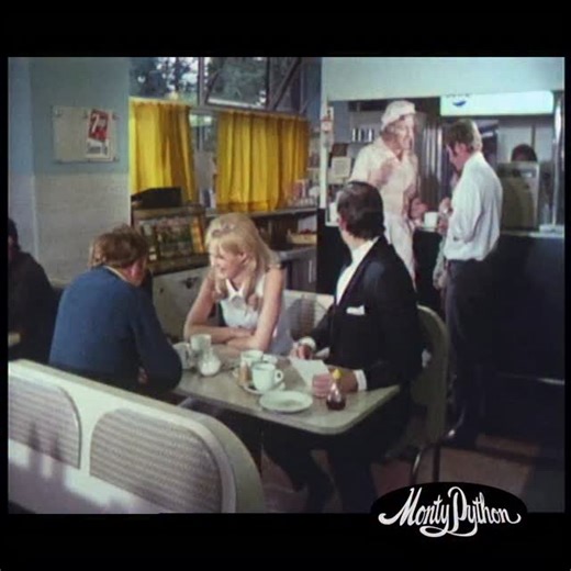 “Now we move on to our, to our main course, prawn salad...” #MontyPython | Monty Python