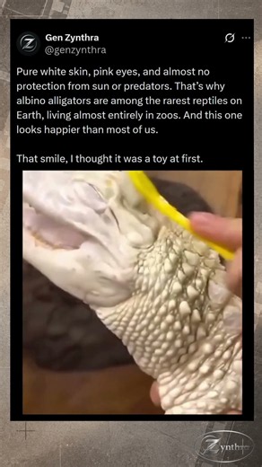 The Rarest White Alligator Just Got Belly Rubs