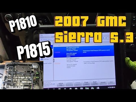 2007 gmc sierra 5.3 problemas en la transmisión P1810 y P1815