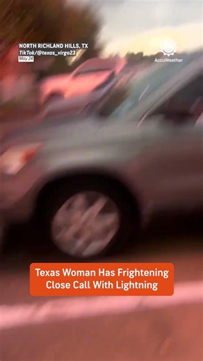 Lightning Strikes Just Feet Away From Woman During Storm 😳⚡