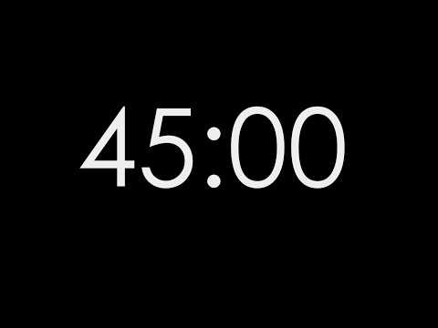 45 Minute Timer ⏱ Clean Countdown Timer (No Music)