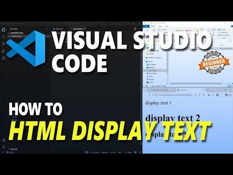 Visual Studio Code HTML How To Display Text