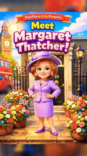 Who Was Margaret Thatcher? 🇬🇧 | Britain’s First Woman Prime Minister✨ #pastportskids #funfacts