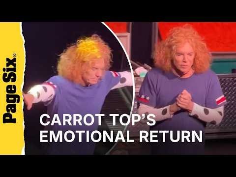 Carrot Top makes emotional return to Vegas stage following suicide attempt