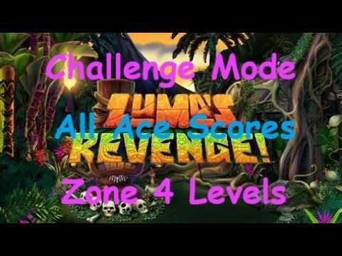 Zuma's Revenge!: Challenge Mode (All ACE Scores: Zone 4 Levels)