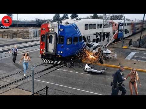 150 EPIC Train Moments Filmed Second Before Disaster | Idiots in Cars Compilation !