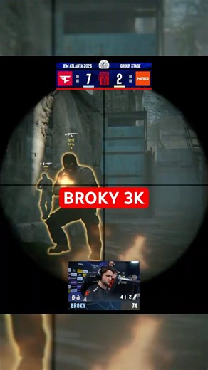 Broky Hits Insane AWP 3k 🤯 #cs2