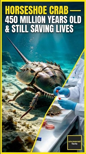 HORSESHOE CRAB — 450 MILLION YEARS OLD & STILL SAVING LIVES #animalfacts #horseshoecrab