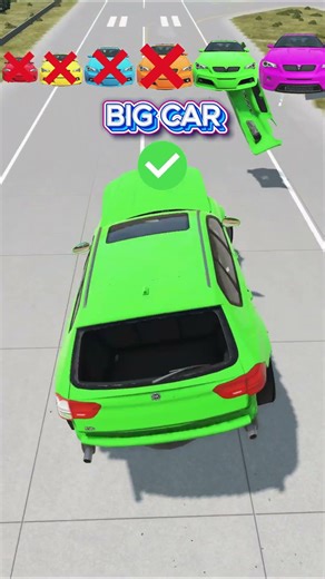 Big & Small Cars vs Giant Speed Bumps