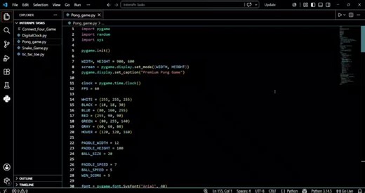 #python #pygame #gamedevelopment #ponggame #programming #internship #softwareengineering #learningbydoing #internpe | Yashika Pundir