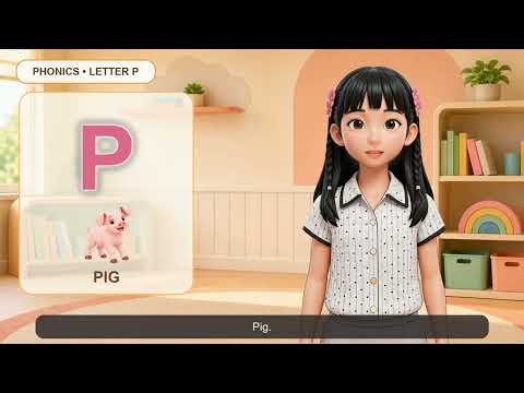 Learn the Letter P | Phonics for Kids: P Says /p/ | Pig