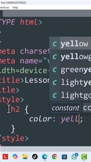 Using internal CSS in HTML file