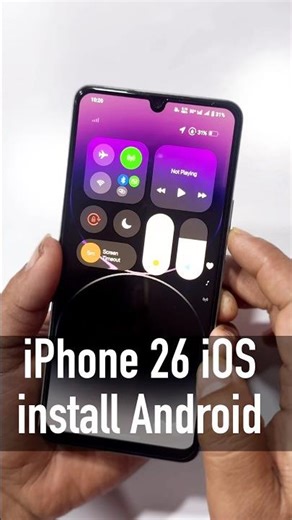 Android Phone Me iPhone 26 iOS Install 😱 | iOS 26 Android Me Kaise Laye #shorts