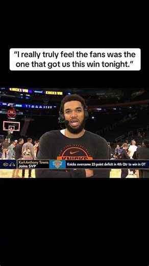 KAT credits the fans after Knicks’ Game 1 win 💙