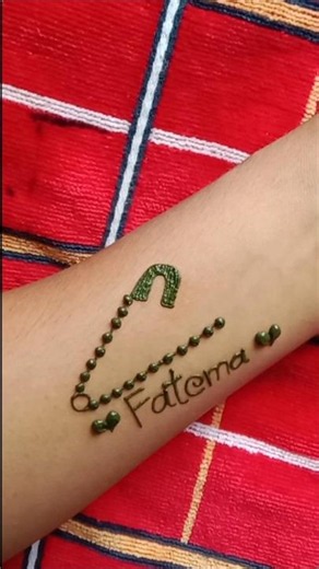 Fatema ✨♥️ beautiful name mehndi tattoo ✨👑 #simple #unique #mehndi #tattoo #shortsvideo #viralvideo