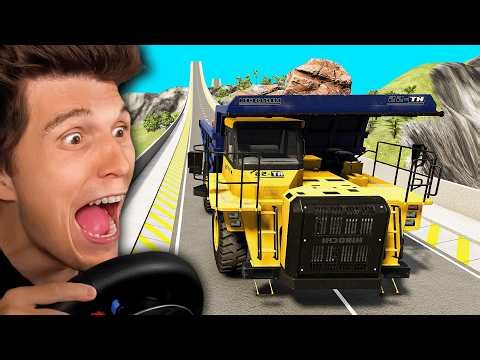 Wie weit FLIEGEN BAUFAHRZEUGE über die XXL Sprungschanze? | BeamNG