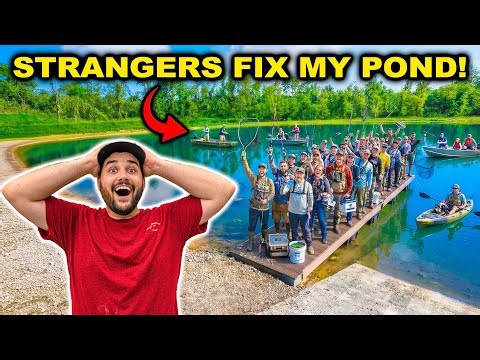 I Hired RANDOM PEOPLE to FIX my BACKYARD POND!! (New PB)