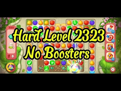 Hard Level Puzzle 2323 No Boosters 💫 Match-3 Game Gardenscapes #games #gameplay #gaming