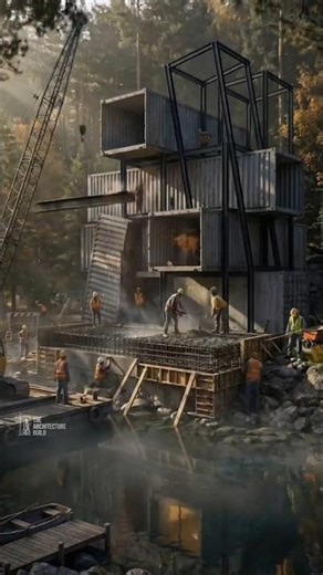 Washington: Brutalism x Containers: Future Housing in the Woods 🏗️✨