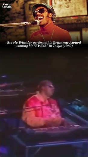 Stevie Wonder performs his Grammy-winning hit “I Wish” in Tokyo (1982).